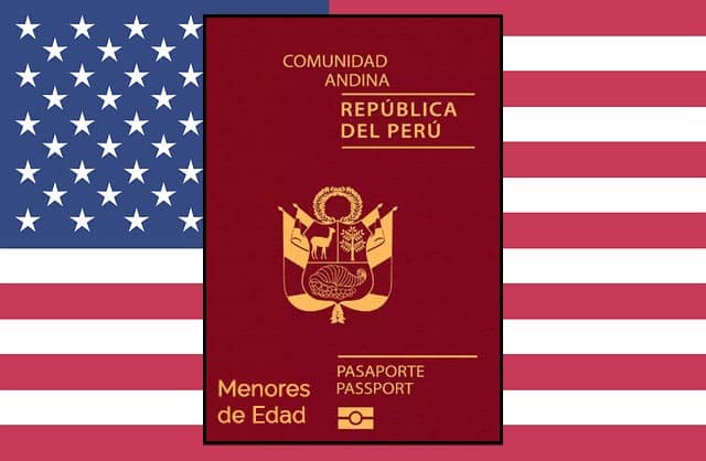 Pasaporte peruano menores en USA (Estados Unidos)